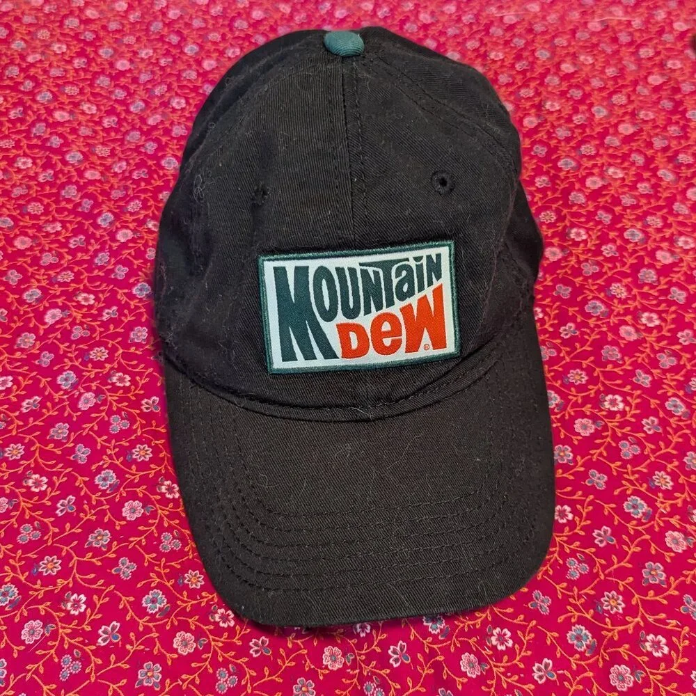 Mountain Dew‎ Vintage Baseball Dad Hat Adjustable Canvas Patch Unisex Logo Retro